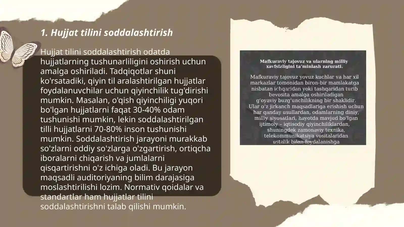Hujjat tilini òzlashtirilgan islohatlar 3