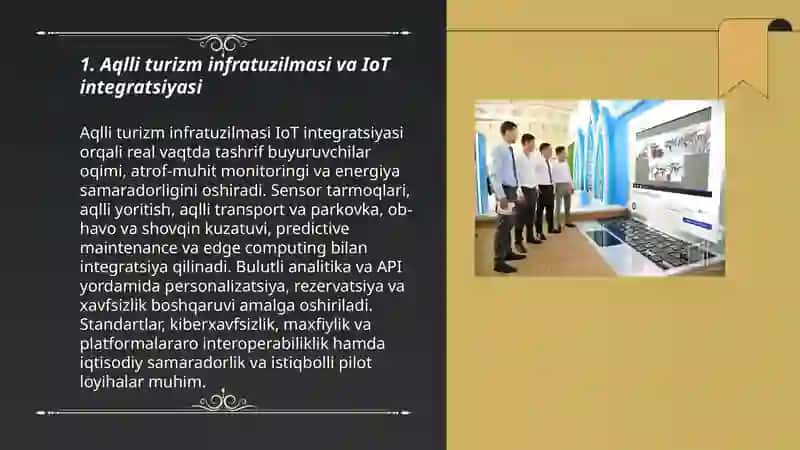 Turizmda innovatsion infratuzilma: texnologiyalar, platformalar, xizmatlar 3