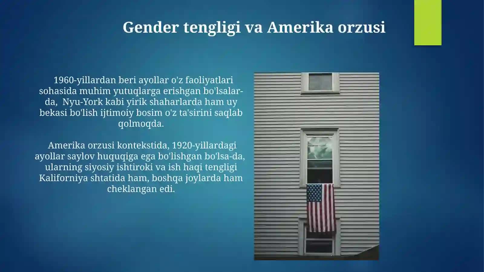 Amerika orzulari va Amerika voqeligi o'rtasidagi o'zaromunosabat 3