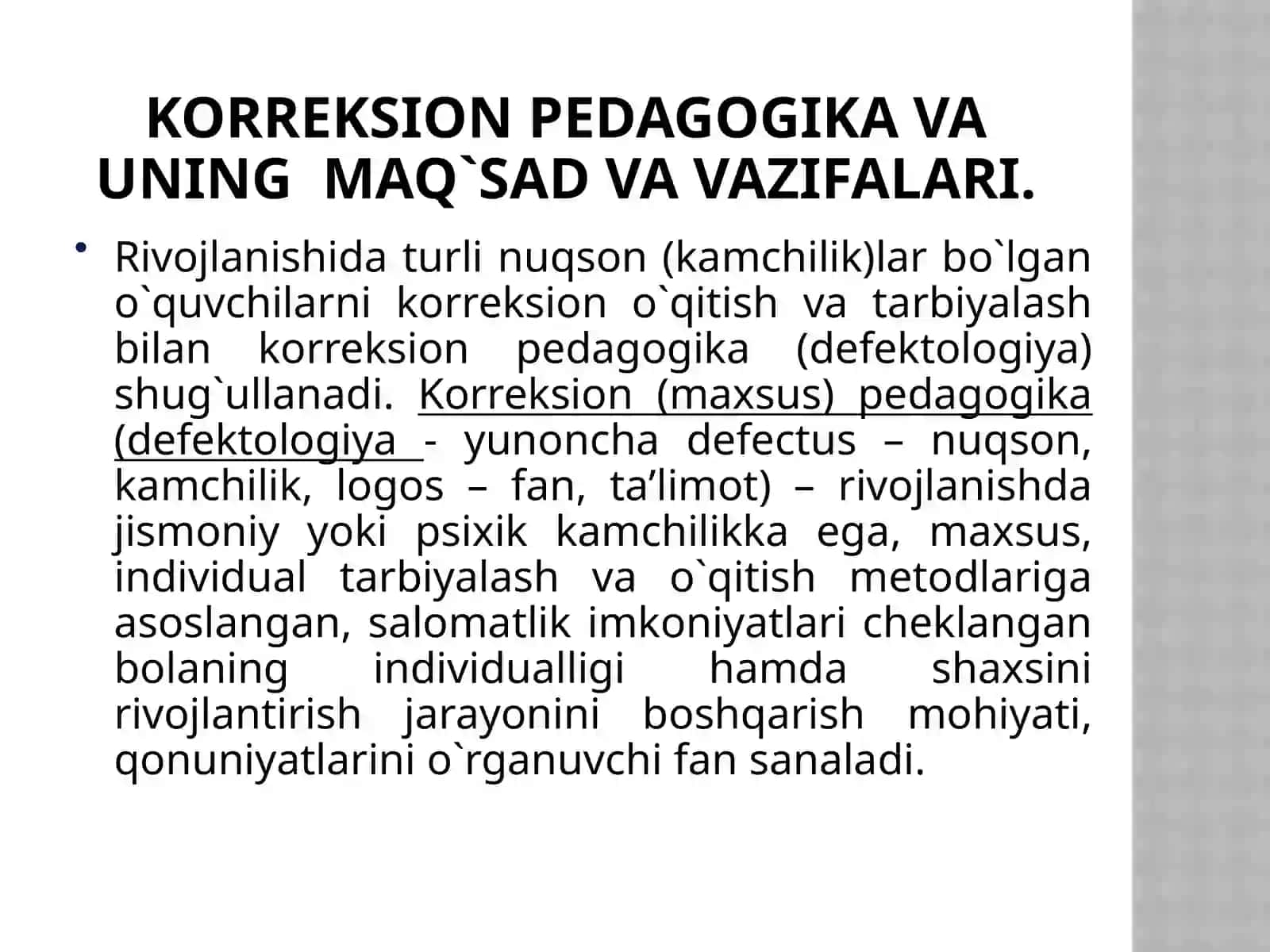 Korreksion Pedagogikaning asoslari 3