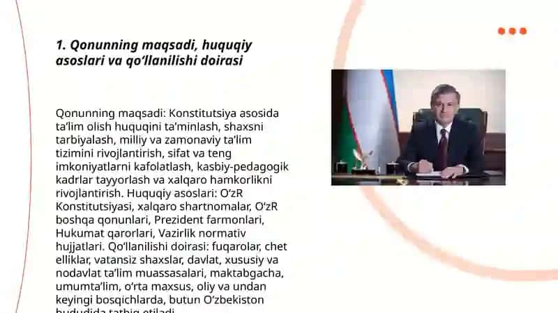 O‘zbekiston Respublikasining Ta’lim to‘g‘risidagi Qonunlari 3