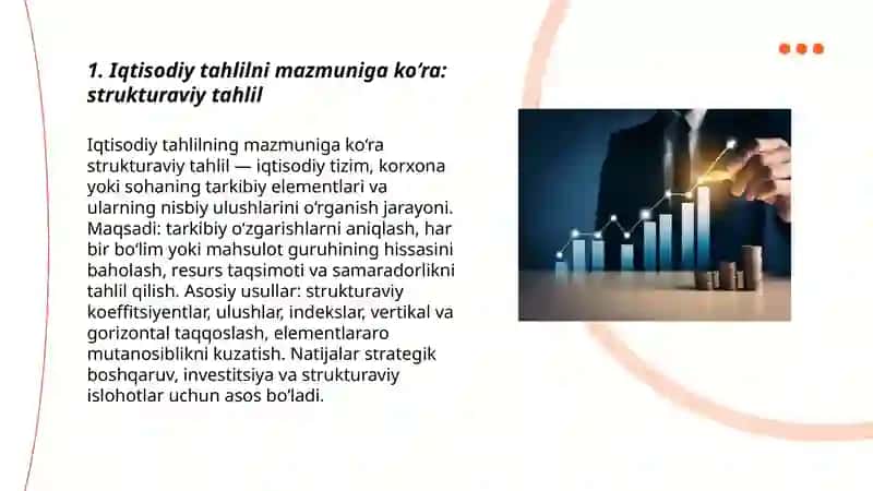 Iqtisodiy tahlilni mazmuniga, davriga, ob’ekti va sub’ektlariga ko‘ra turlari 3