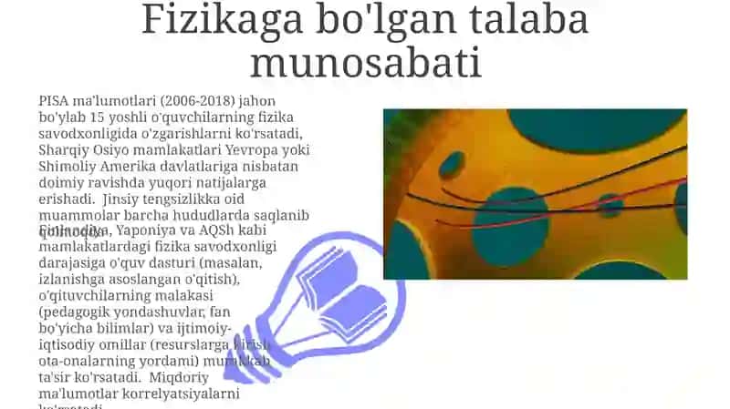 PISA Metodikası va Fizika Savodxonligi Ramkasi 3