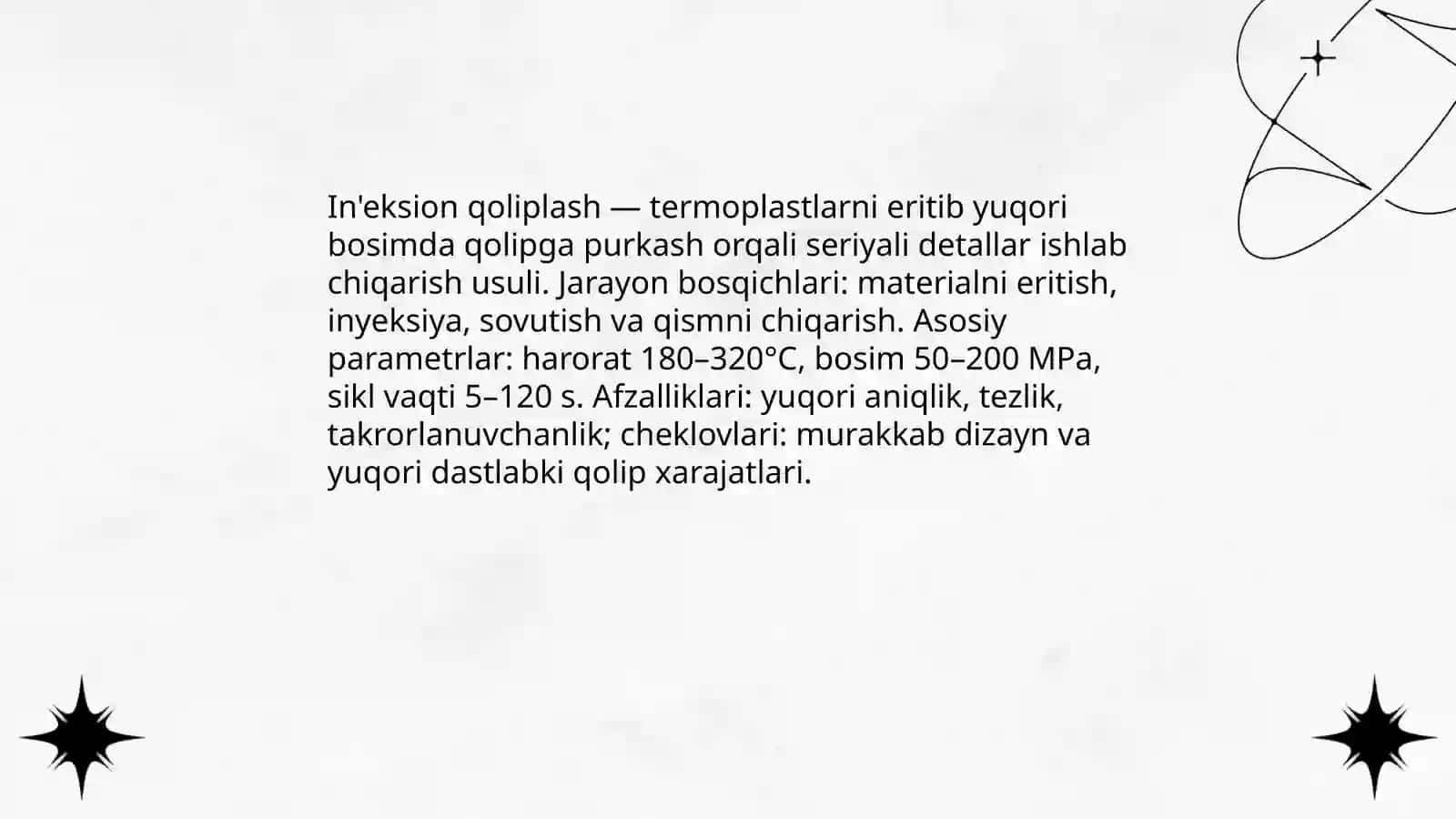 Plastmassalardan detallar tayyorlash usullari 3
