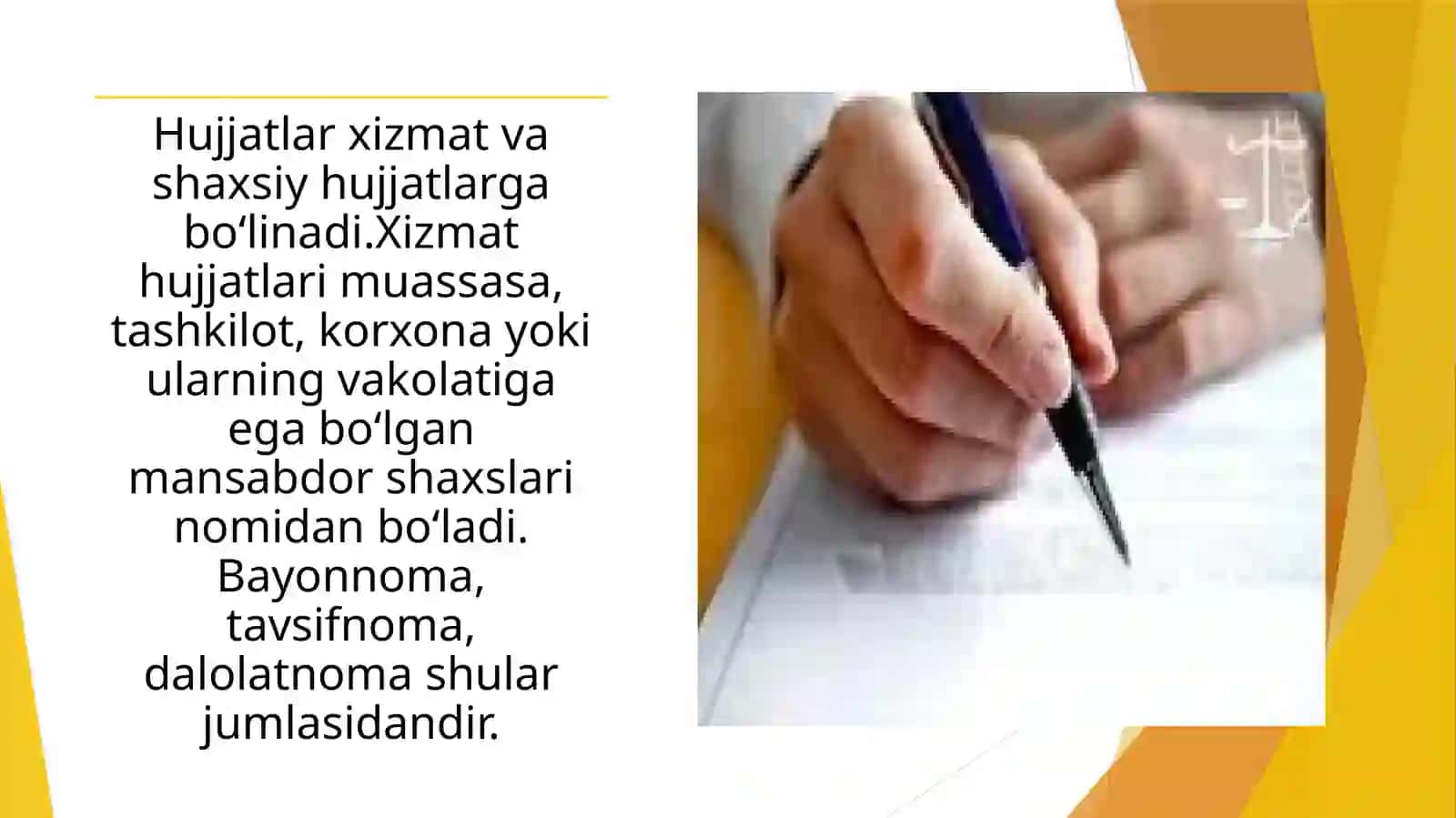 Kasbga oid hujjat namunalari bilan ishlash (tavsiyanoma) 3