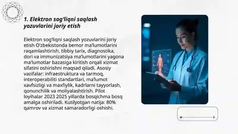 Elektron sogʻliqni saqlash yozuvlarini joriy etish 3