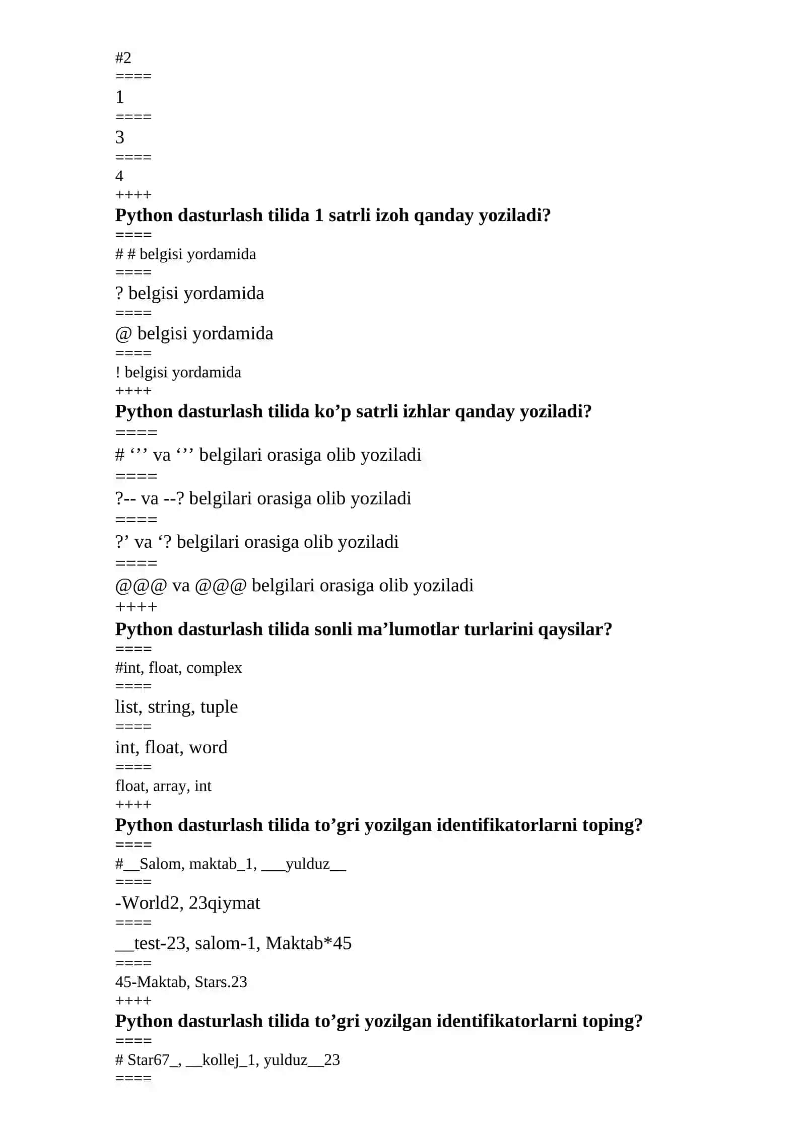 Python dasturlash tilining muallifi kim? 3