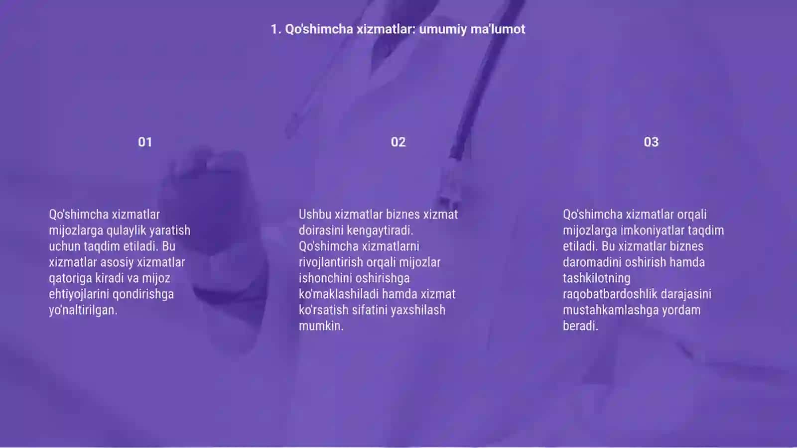 Qo'shimcha xizmatlar 3