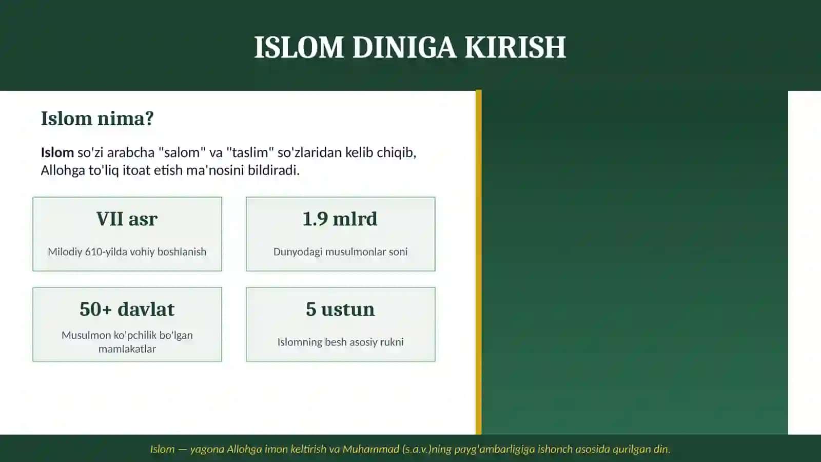 Islom dini manbalari ularning hozirgi davrdagi ahamiyati 3