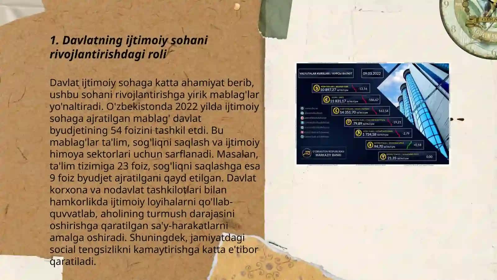 Davlatning ijtimoiy sohasini rivojlantirishda davlat siyosati 3