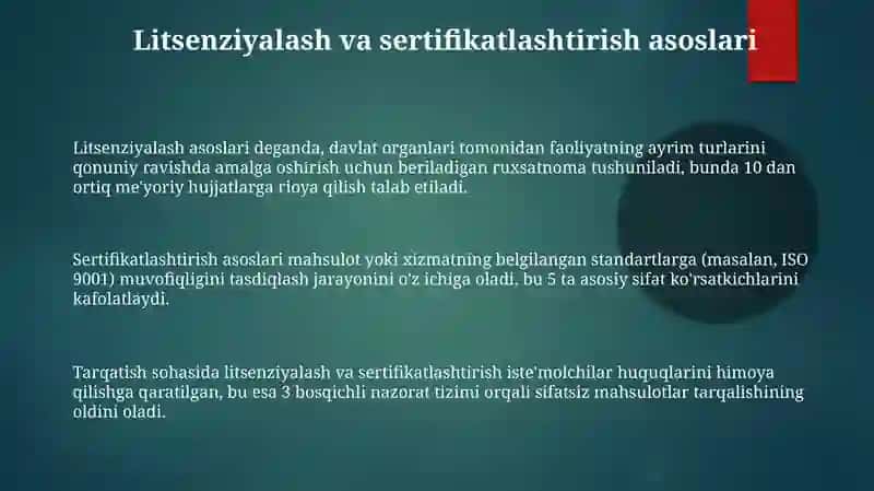 Tarqatishda litsenziyalash va sertifikatlashtirish 3