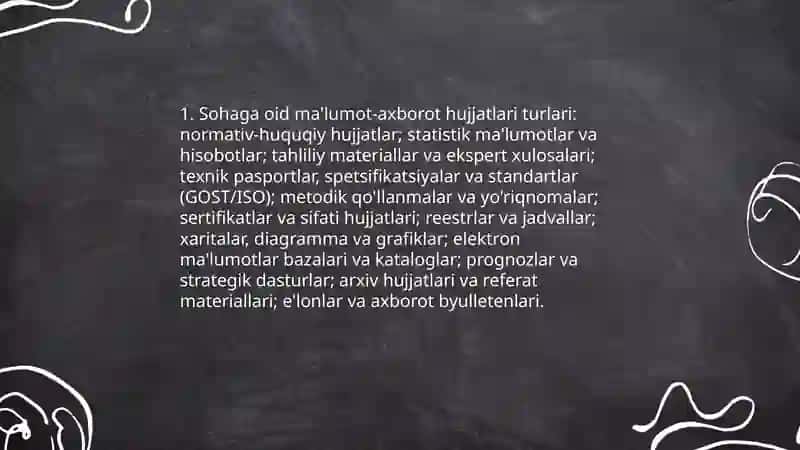 Sohaga oid maumot axborot hujjatlari va rekvizitlar 3