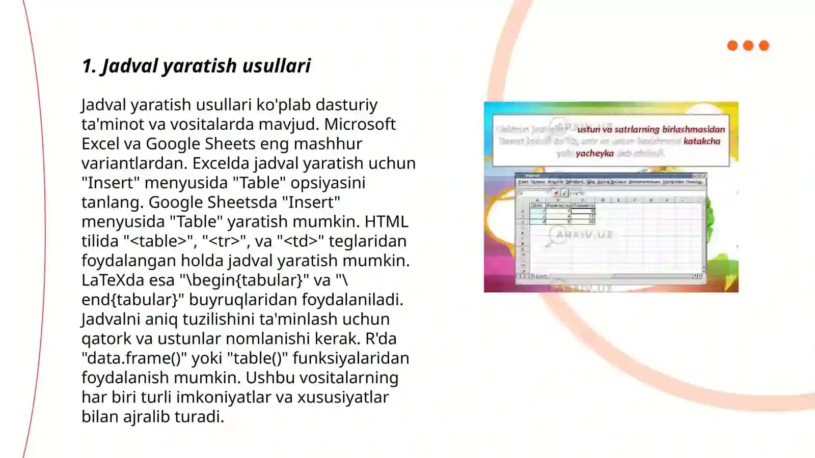 Word tahrirlagichida jadval yaratish va formatlash 3