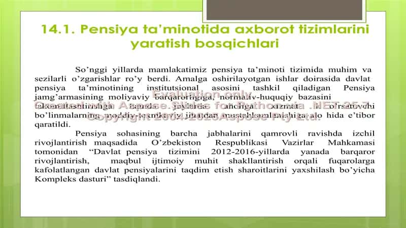 Davlat pensiya ta'minotida axborot kommunikiatsiyalar tizimi 3