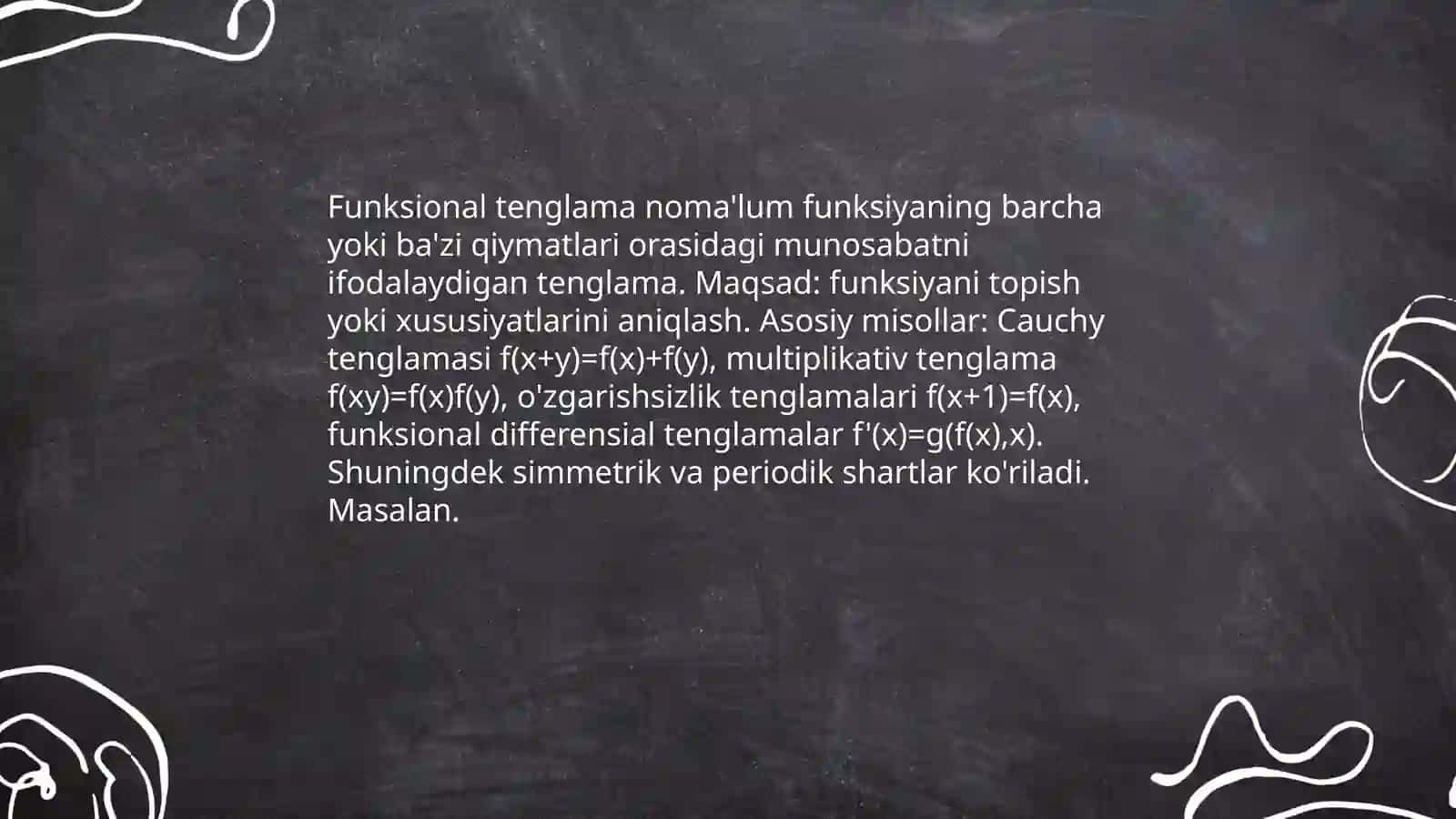 Funksional tenglamalar 3