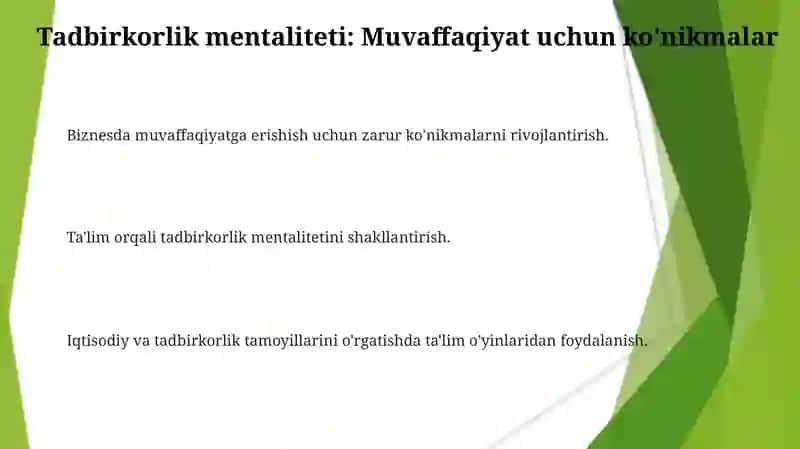 Talimiy o'yinlar orqali tadbirkorlik va iqtisodiy tarbiyani olib borish 3