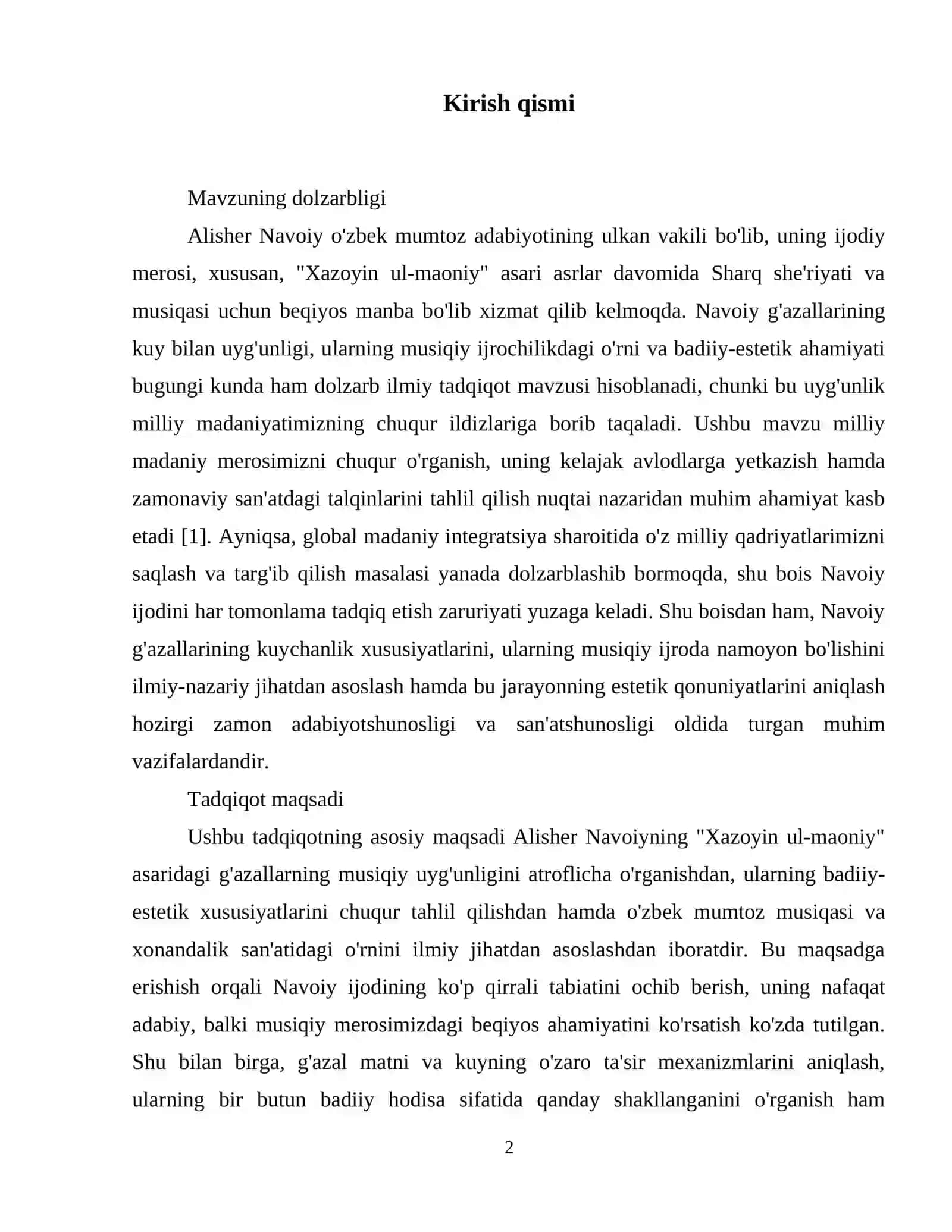 Navoiy "Xazoyin ul-maoniy" g'azallari va kuy uyg'unligi 3