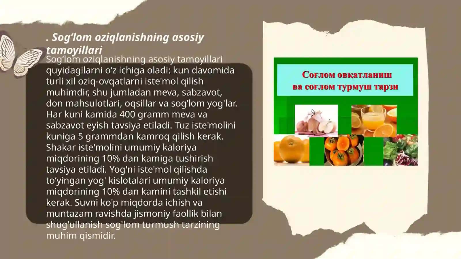 Sogʻlom turmush tarzi. Trio ovqatlanish 3