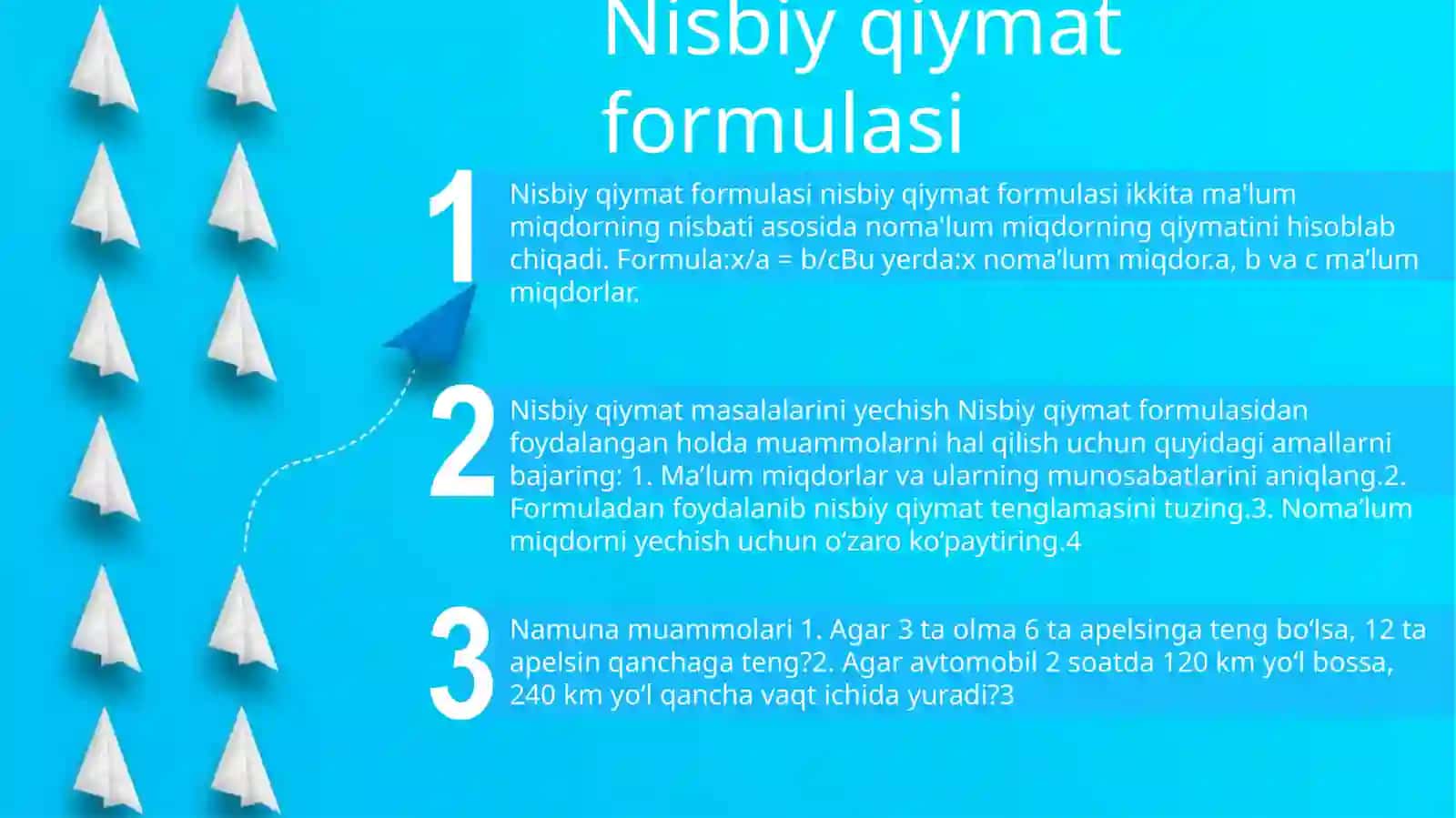 Nisbiy Qiymatlarni Hisoblash Muammolarini Hal Qilish 3
