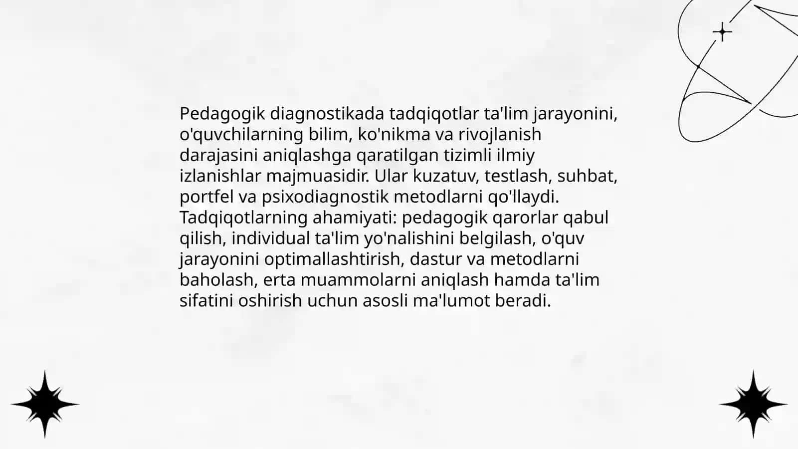 Pedagogik diagnostikada tadqiqotlarni tashkil qilish 3