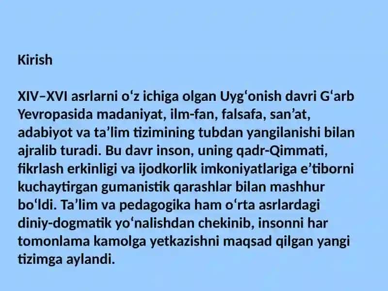 Uygʻonish davrida taʼlim-tarbiya va pedagogik fikrlar taraqqiyoti 3