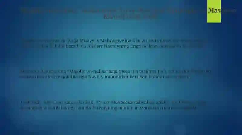 Majolis un-nafois tazkirasidagi Xoja Muayyas Mehnagiy va Mavlono Riyoziy 3