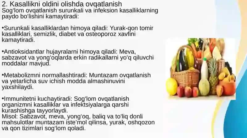 Kasallikni davolashda to‘g‘ri ovqatlanishning o‘rni. Inson ruhiyatining kasalliklarni davolashga ta’siri 3