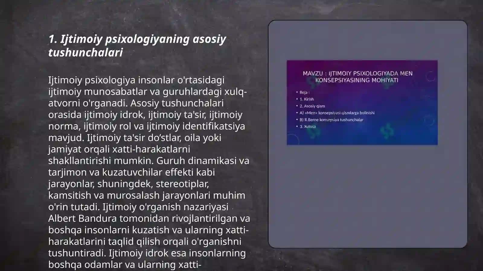 Ijtimoiy pisixalogiyada men konsepsiyasining mohiyati 3