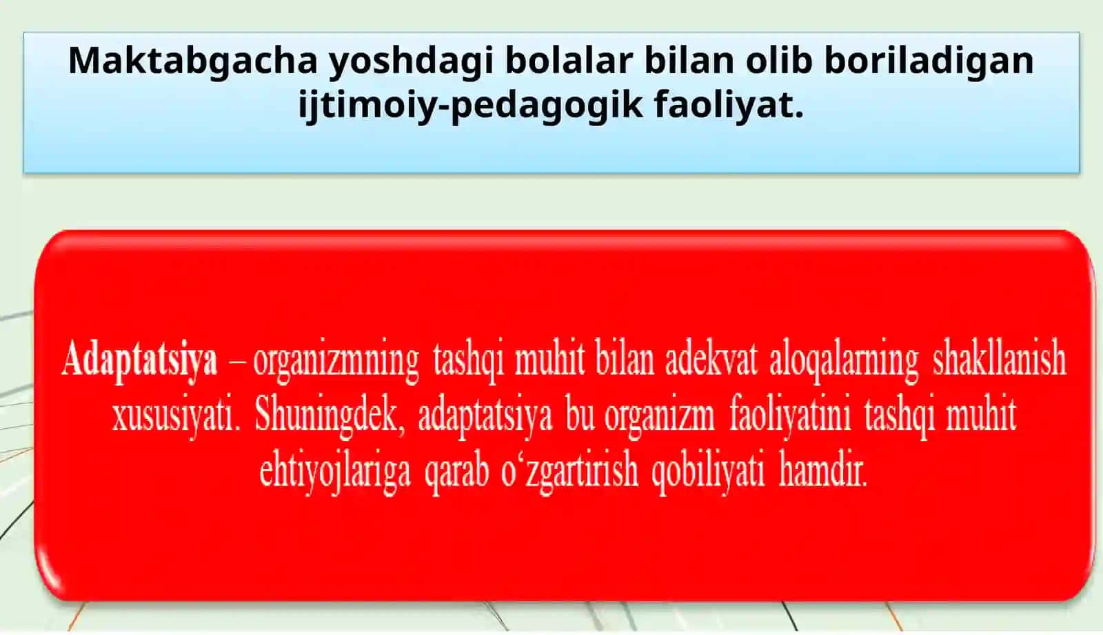 IJTIMOIY PEDAGOGIK FAOLIYATDA BOLALARNING MOSLASHUV KO’NIKMALARINI SHAKLLANTIRISH 3