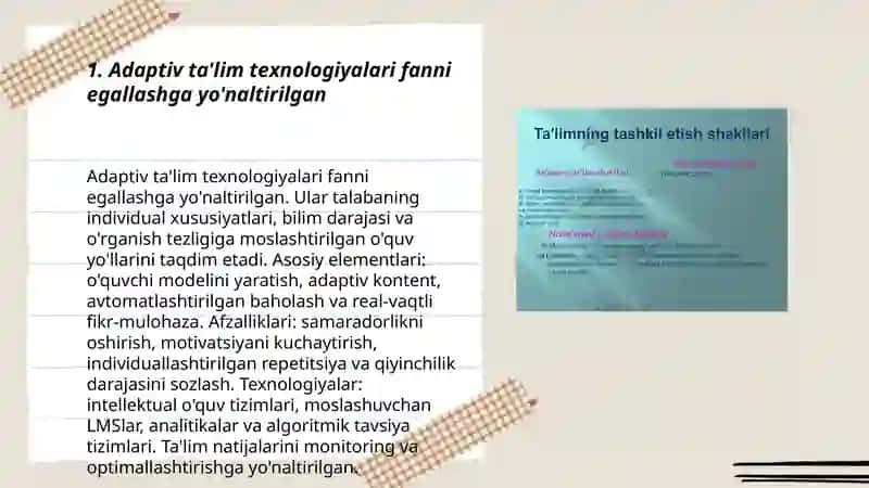 Talimning fanni ózlashtirishga yónaltirilgan texnologiyasi 3