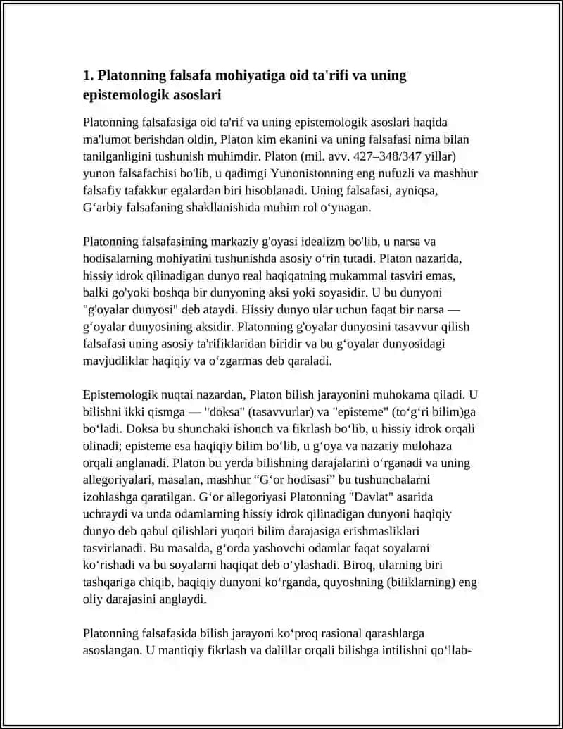 FALSAFANING MOHIYATIGA OID SHARQ VA ĞARB MUTAFFAKIRLARI TA'RIFLARINI TANSIFLASH 3