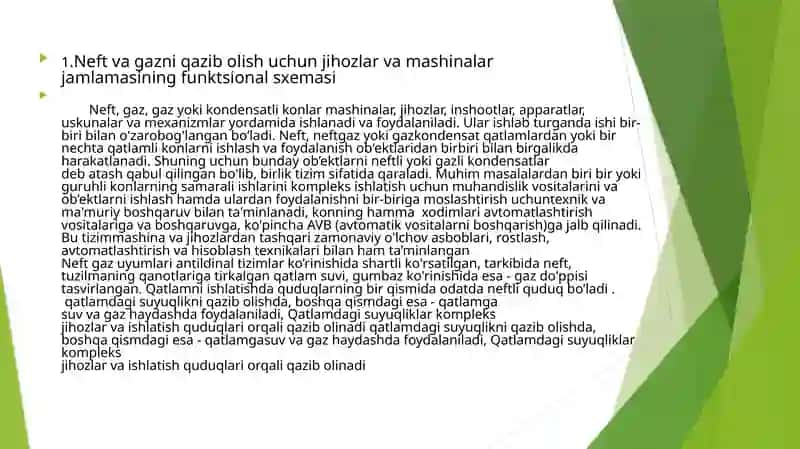 NEFT VA GAZ KONLARINI ISHLATISH TEXNOLOGIYALARI 3