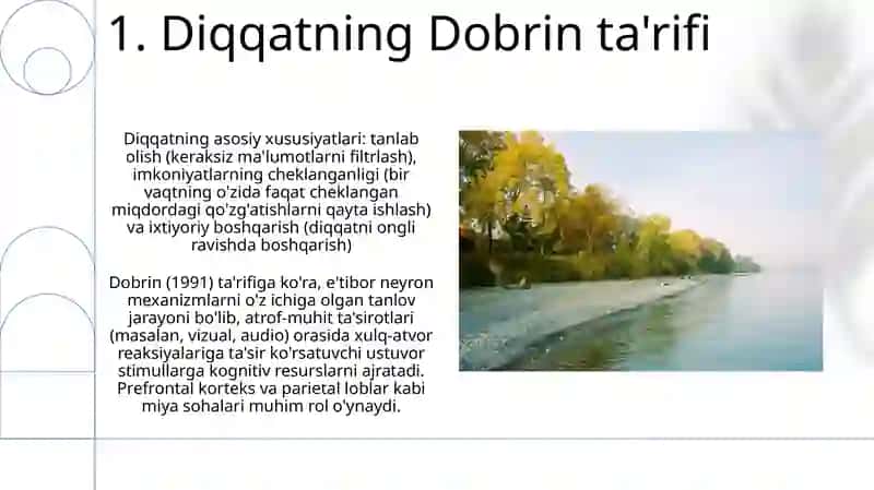 Dobrinning diqqat haqidagi qarashlari 3