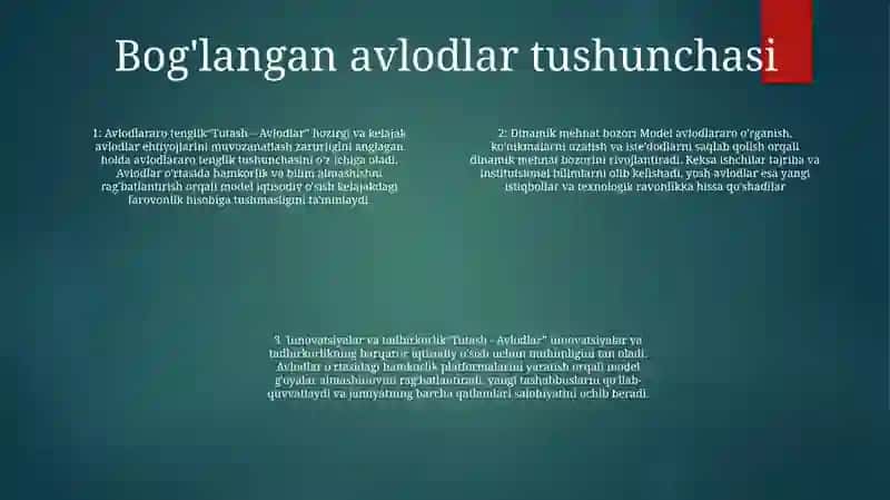 Tutash - Avlodlar Ekonomik Büyüme Modeli 3