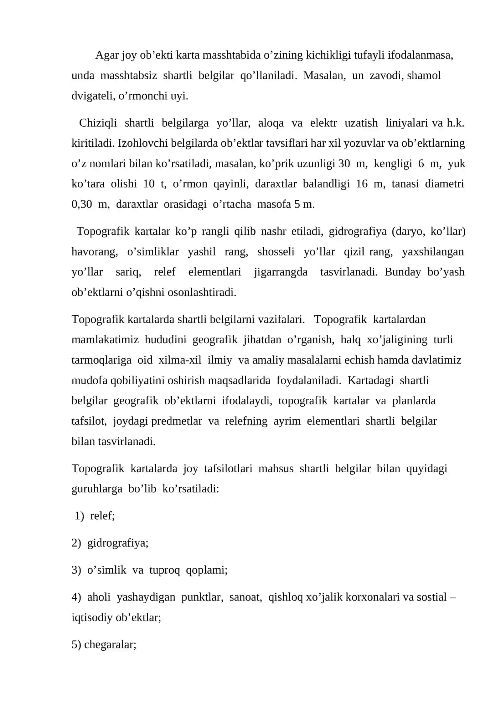 Topografik kartada o’lchash ishlari 3