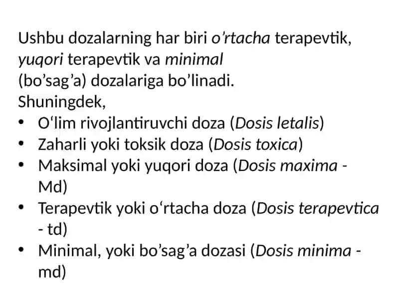 Dozalar.Retsept va uning tuzilishi 3