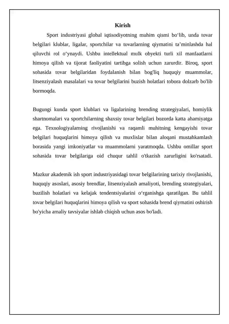 Sport sanoatida tovar belgisi 3