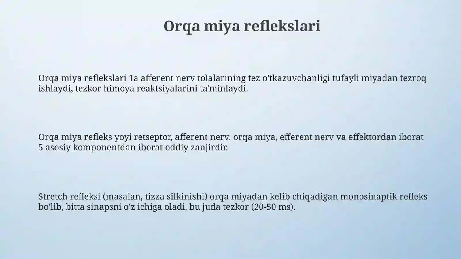 Orqa miya reflekslari 3