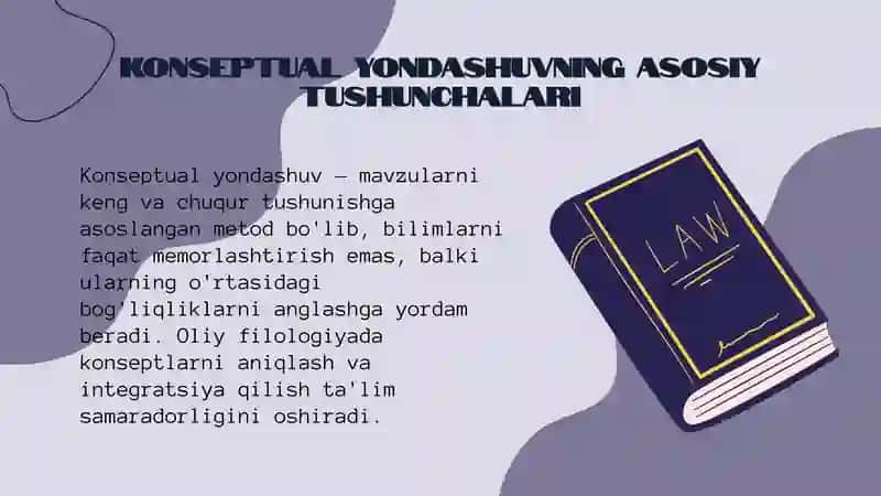 Konseptual yondashuvning asosiy tushunchalari va maqsadlari 3