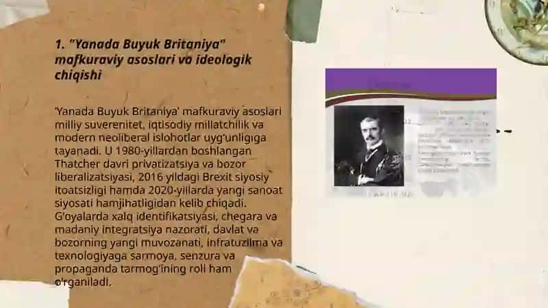"Yanada Buyuk Britaniya" uchun: yangi iqtisodiy va mafkuraviy tizimning paydo boʻlishi 3