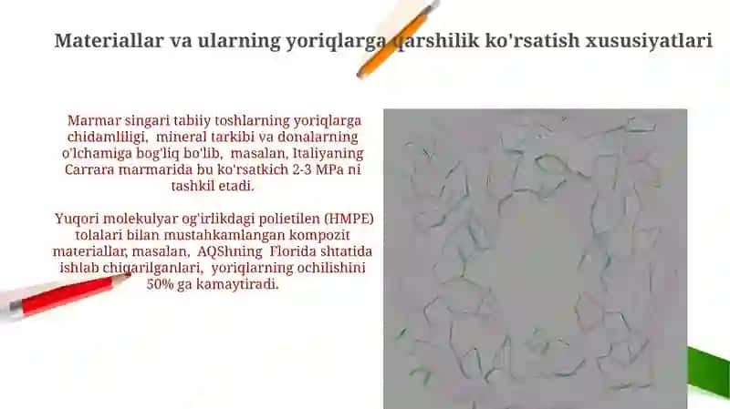 Materiallar va ularning yoriqlarga qarshilik ko'rsatish xususiyatlari 3
