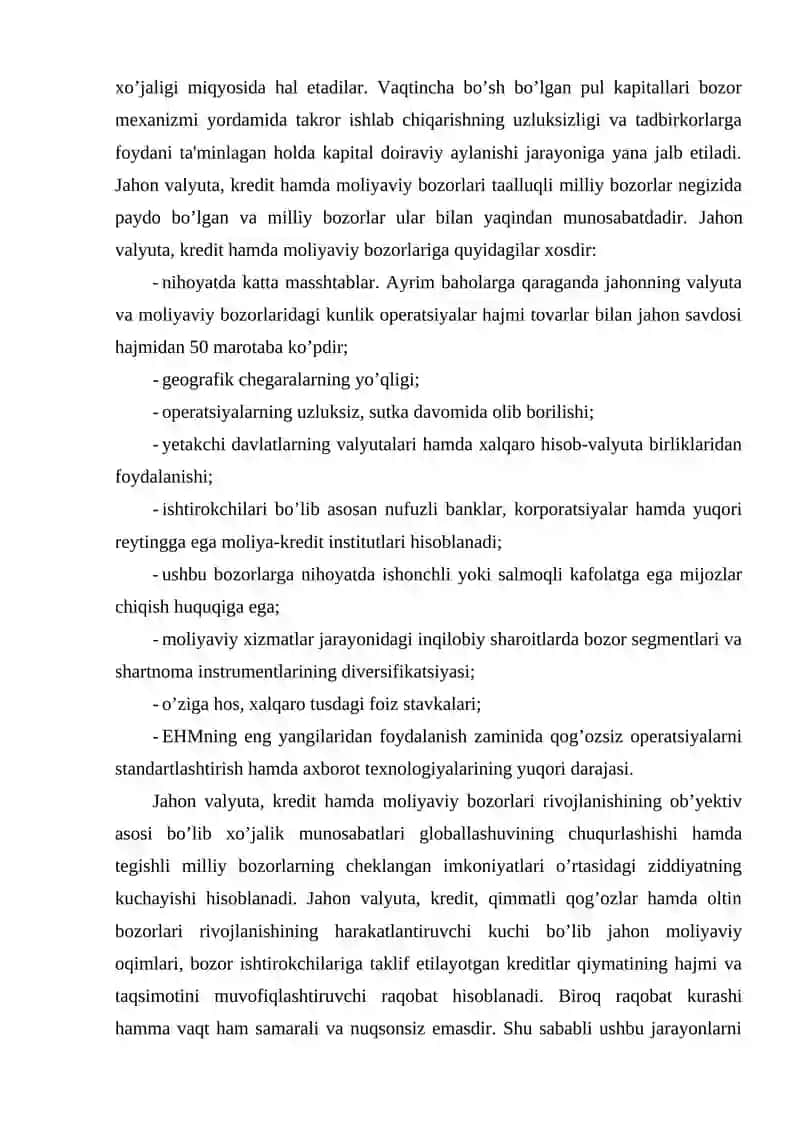 Jahon moliyaviy markazlari va valyuta bozori tushunchasi 3