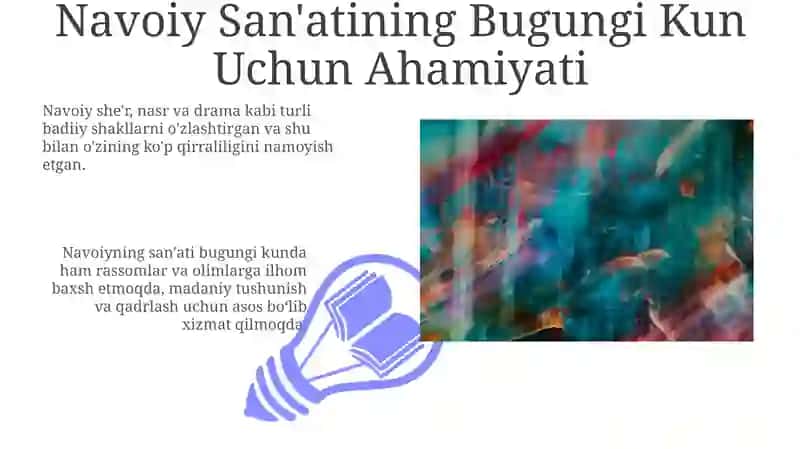 Navoiy San'atining Bugungi Kun Uchun Ahamiyati 3