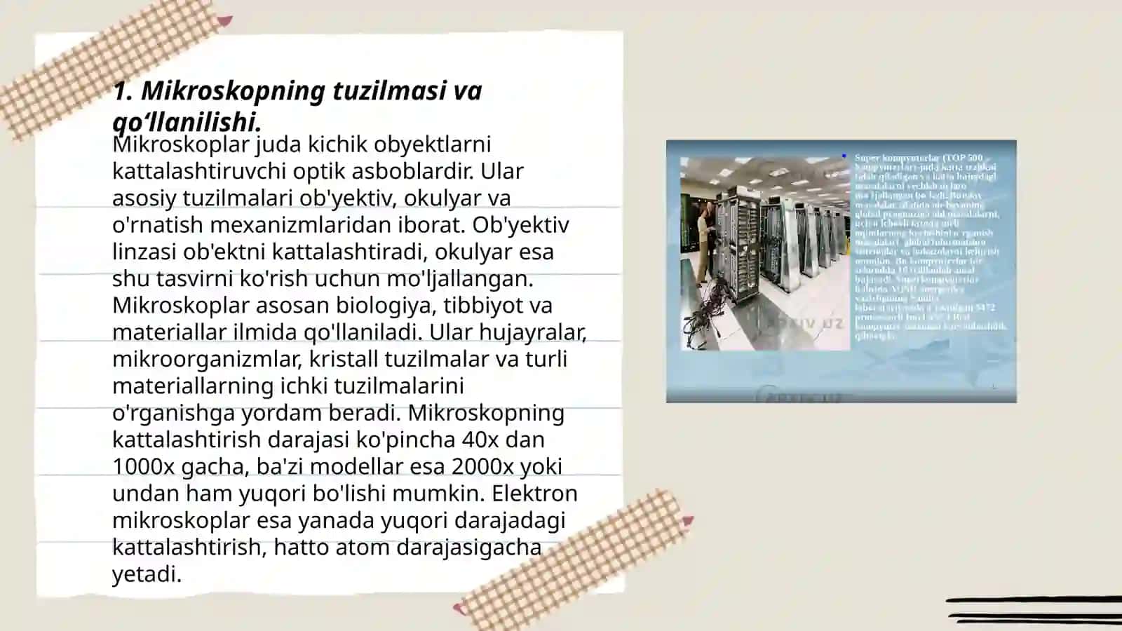 Mikroskopning tuzilmasi va qoʻllanilishi 3