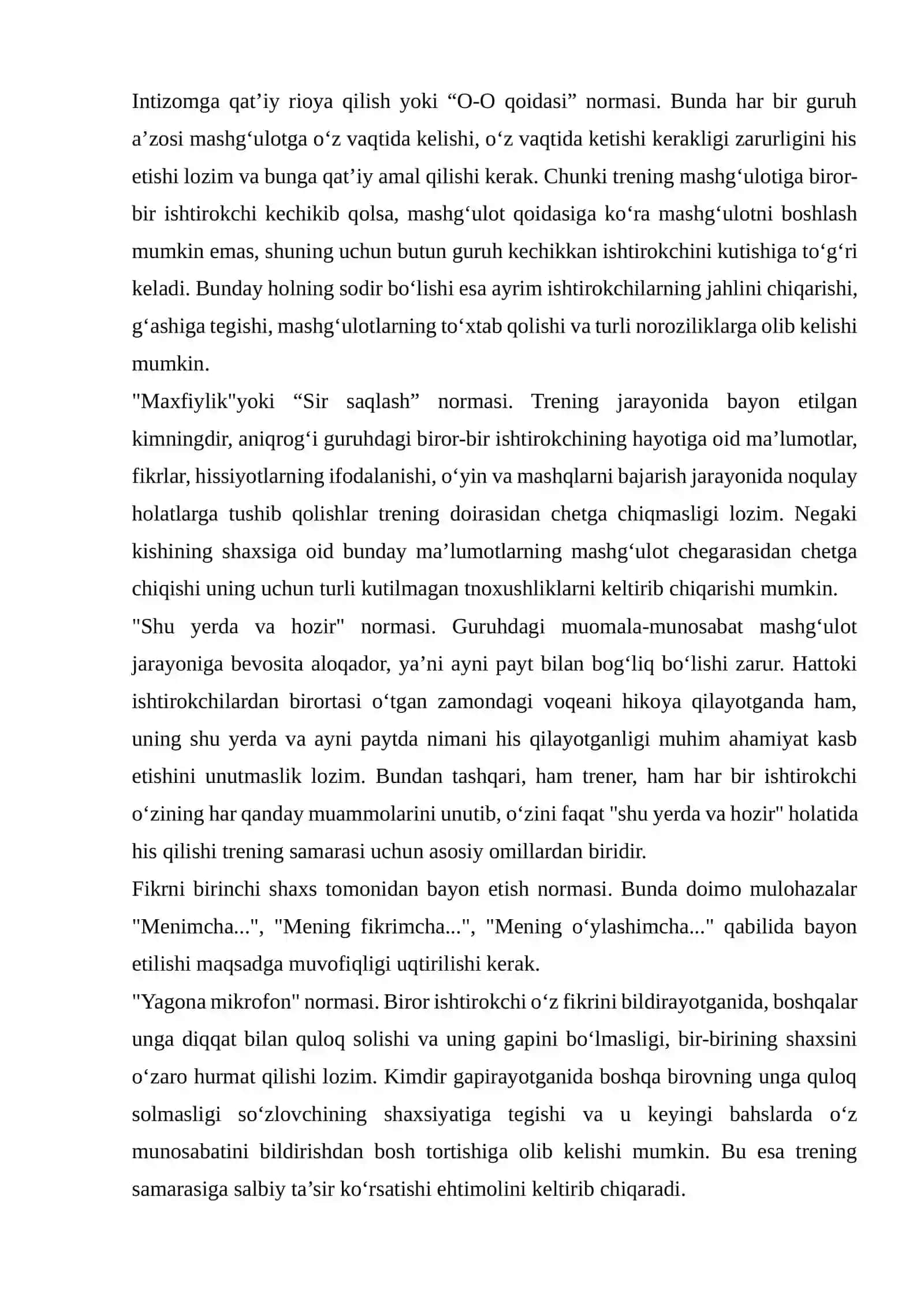 Trening mashg’ulotlarini olib borish usullari 3