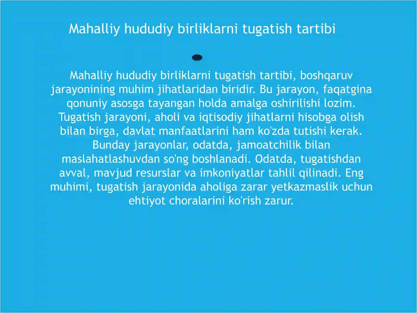Mahalliy hududiy birliklarni tashkil etish jarayoni 3