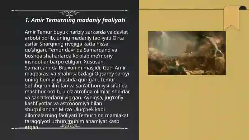Temuriylar davri madiniyat tarixi 3