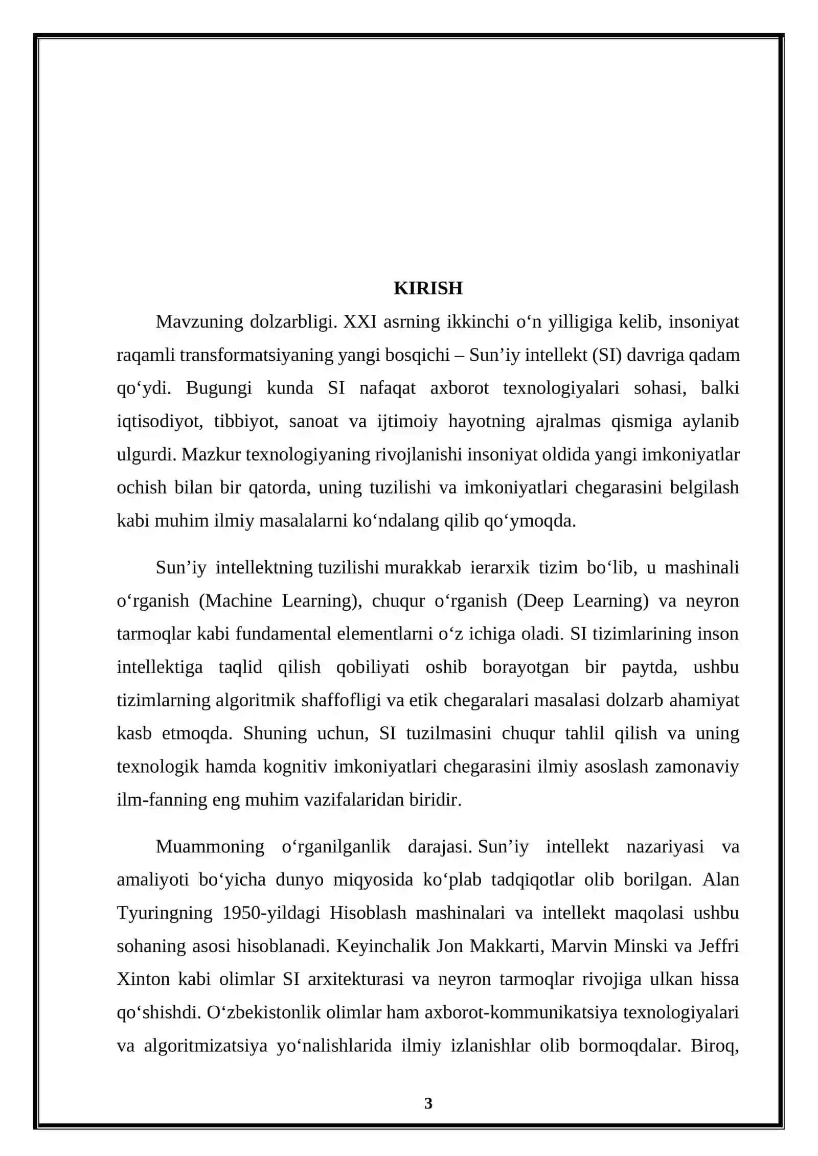 KOMPYUTER INJINERINGI YO‘NALISHI 3