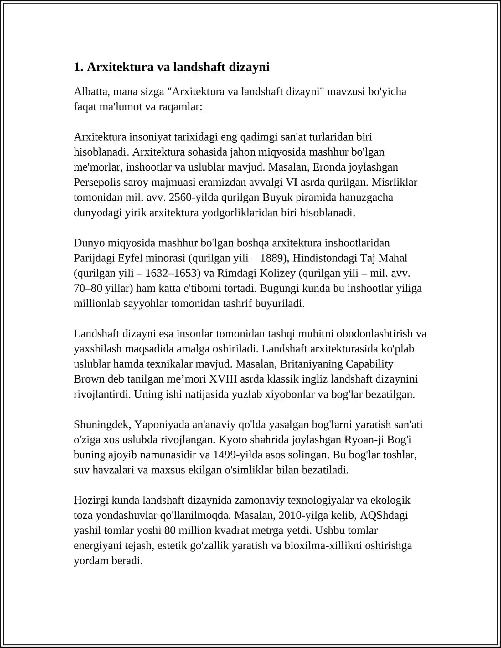 JAMOAT BINOLARI HUDUDLARINI ME'MORIY LANDSHAFT TASHKIL ETISH 3