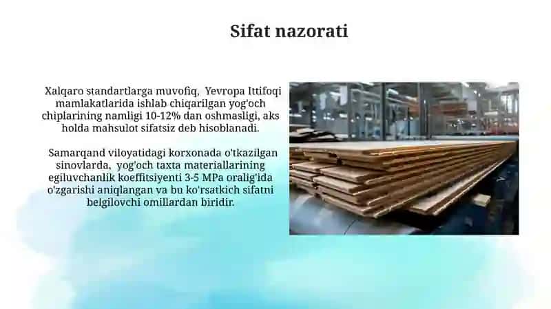 Yog'och tolali va yog'och qirindili plitalar ishlab chiqarish texnologiyasi 3